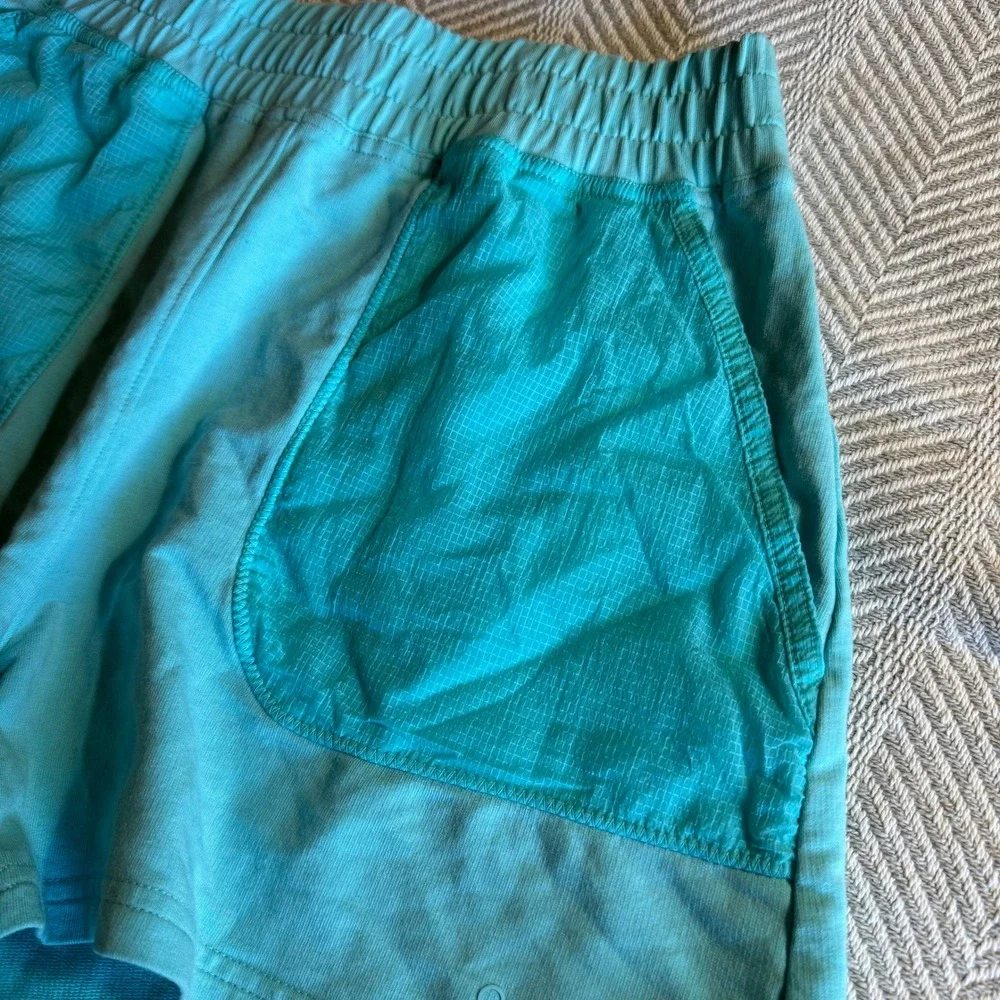 Outdoor‎ Voices Women Blue Organic Cotton Modal Ripstop Pockets Shorts Size S